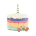 Jellycat Amuseable Rainbow Birthday Cake – Soft Plush Celebration Toy