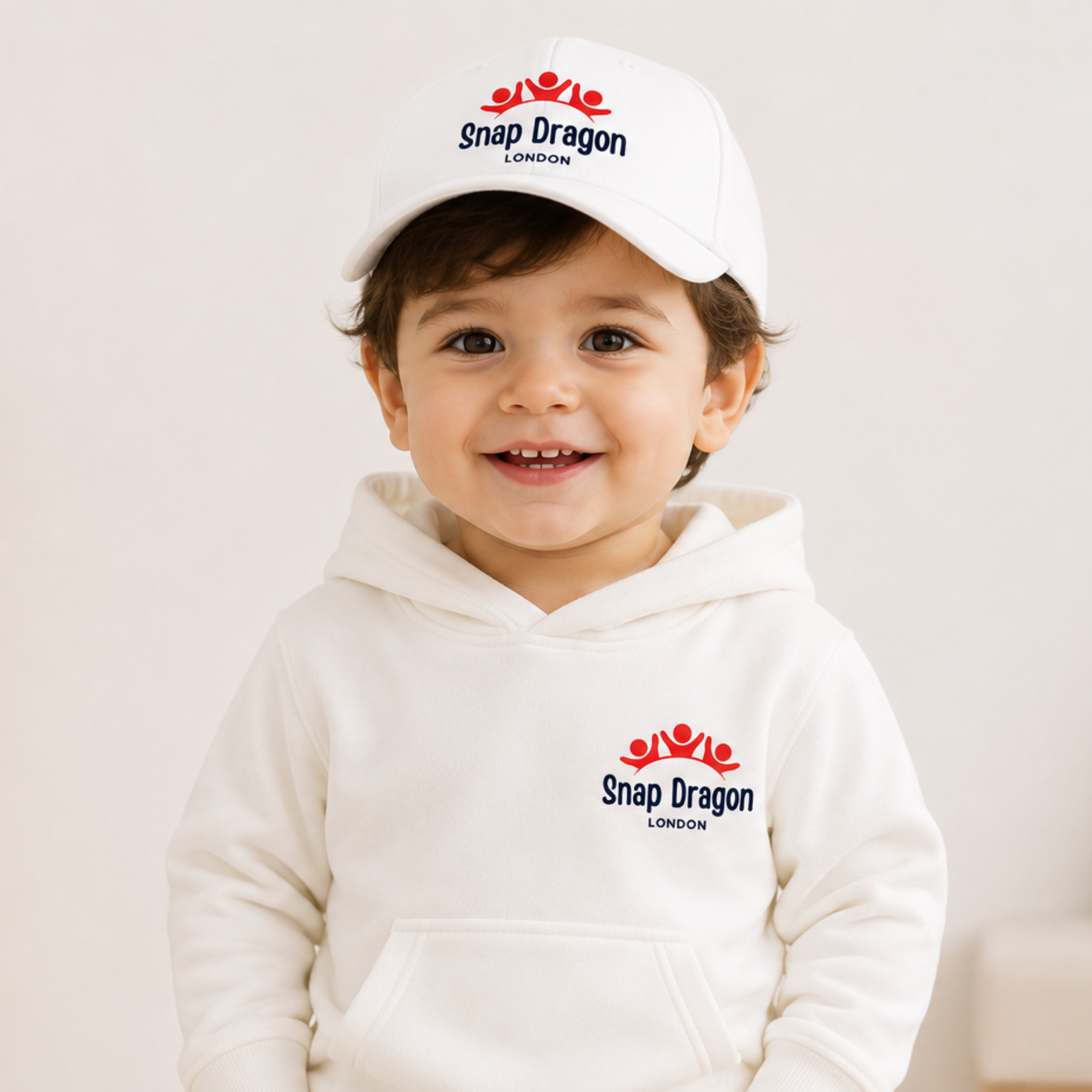 Snap Dragon London Kids White Baseball Cap